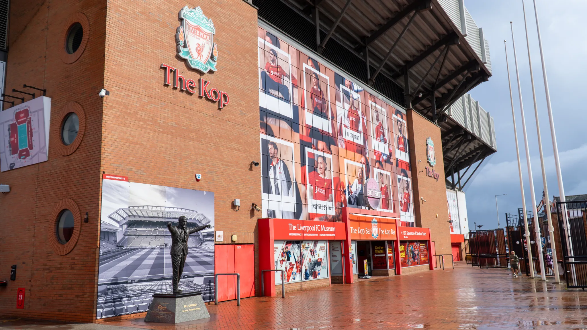 The Kop sign outside stadium